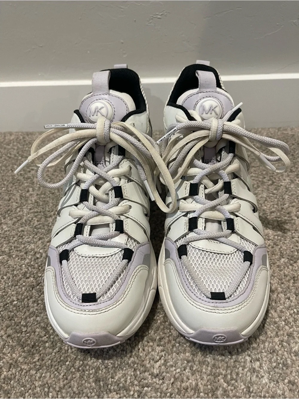 Michael Michael Kors Hero Mixed Media Trainers White Women’s Size 8.5M